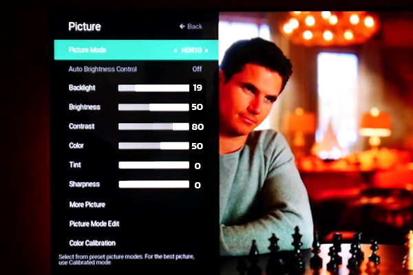 Basic Vizio M70-C3 calibration settings help your TV achieve a basic calibrated display