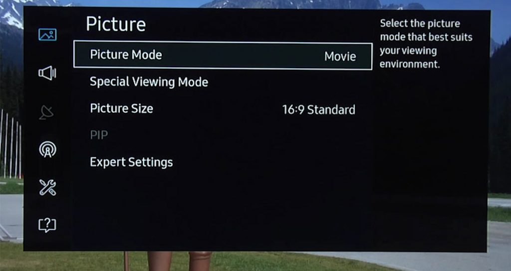 Setting the Picture Mode to "Movie" can really be enhanced your movie watching experience