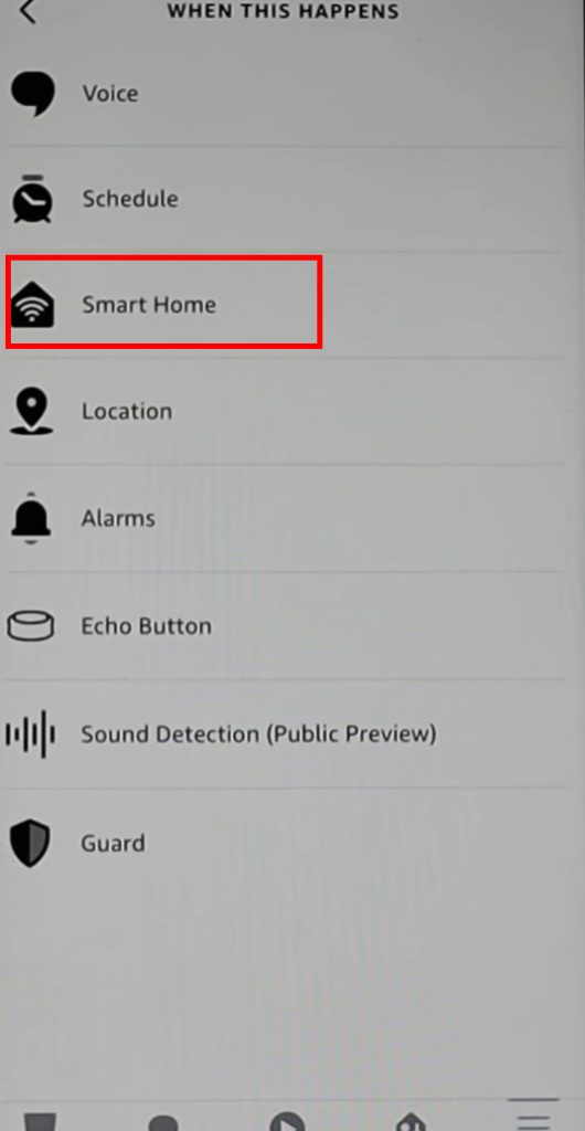 Tap on "Smart Home"