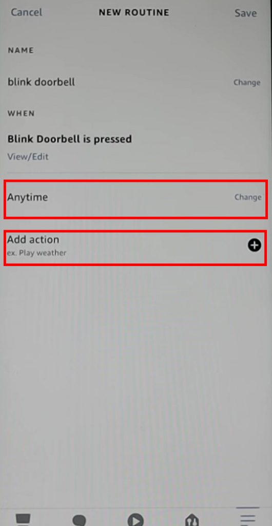 Schedule your toutine by tapping on "Anytime".