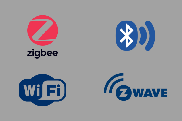 Most common communication protocols for smart homes are Zigbee, Bluetooth, Wi-Fi, and Z-Wave