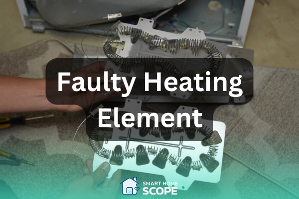 A faulty heating element is a common cause for a Samsung dryer not heating