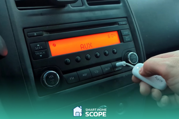 You can connect the AirFly Pro to your car stereo to stream music from your phone to car speakers