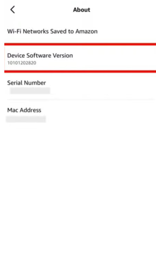 Find your firmware version under "Device Software Version"