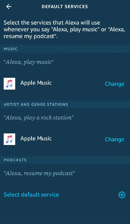 Ensure to set your default music service appropriately in the Alexa app