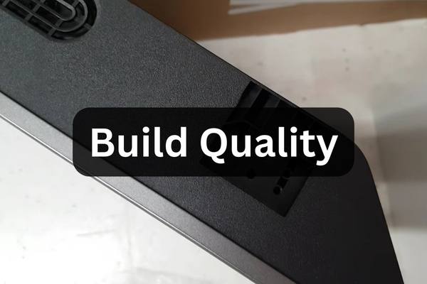 The build quality while not premium, is OK, for a budget TV.