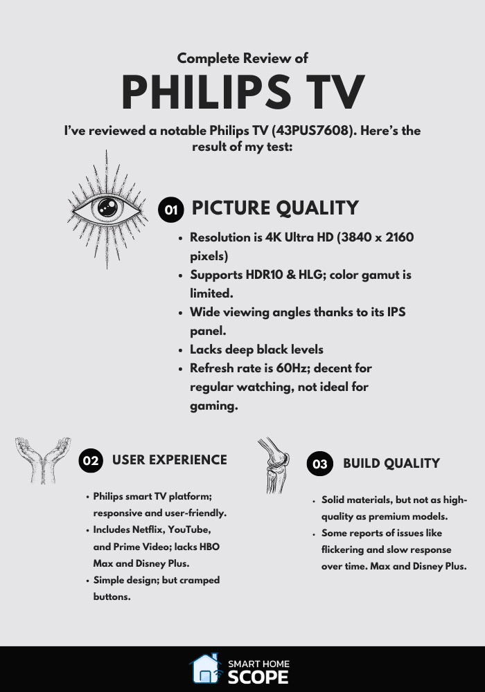 Philips TVs review infographic