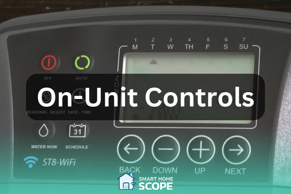 Rain bird's on-unit controls are a good option for those who prefer a more hands-on approach.