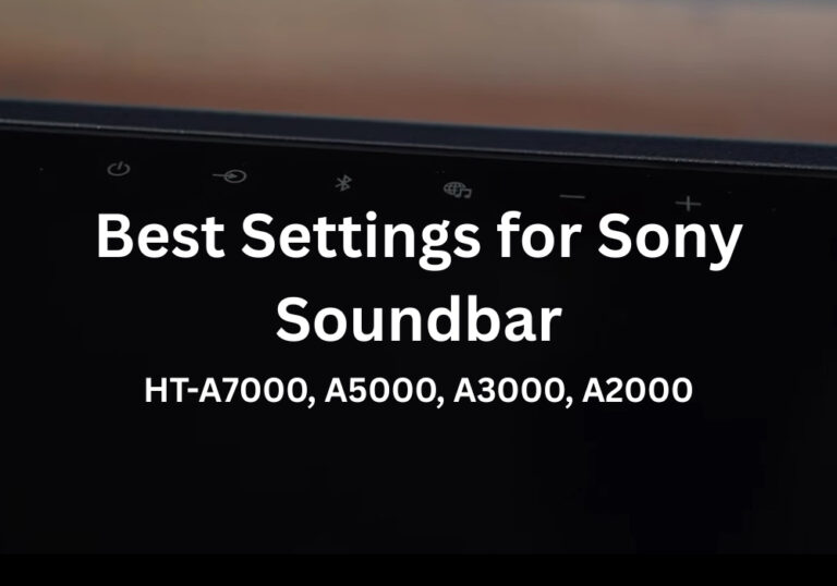 best settings for sony soundbar