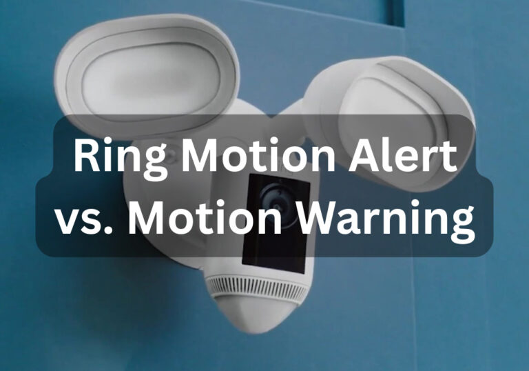 Ring motion alert vs. motion warning
