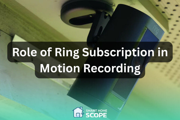 Role of Ring subscription in motion recording
