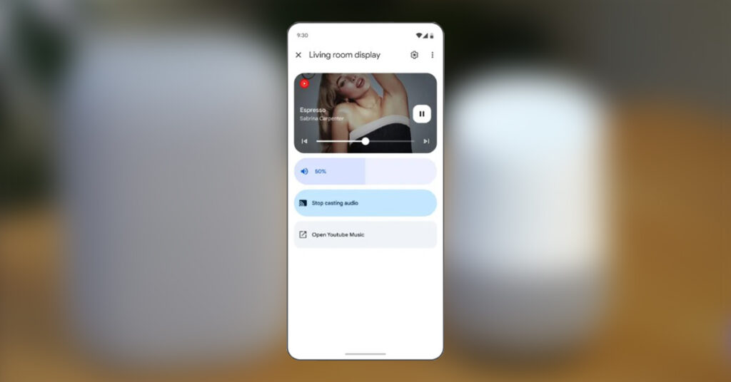 Google Home media controller gets Material 3 redesign